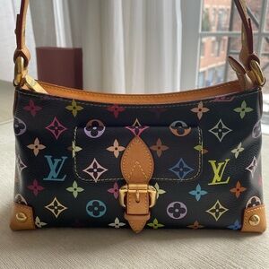 [SOLD] Louis Vuitton Vintage Black Multicolor Monogram Shoulder Bag